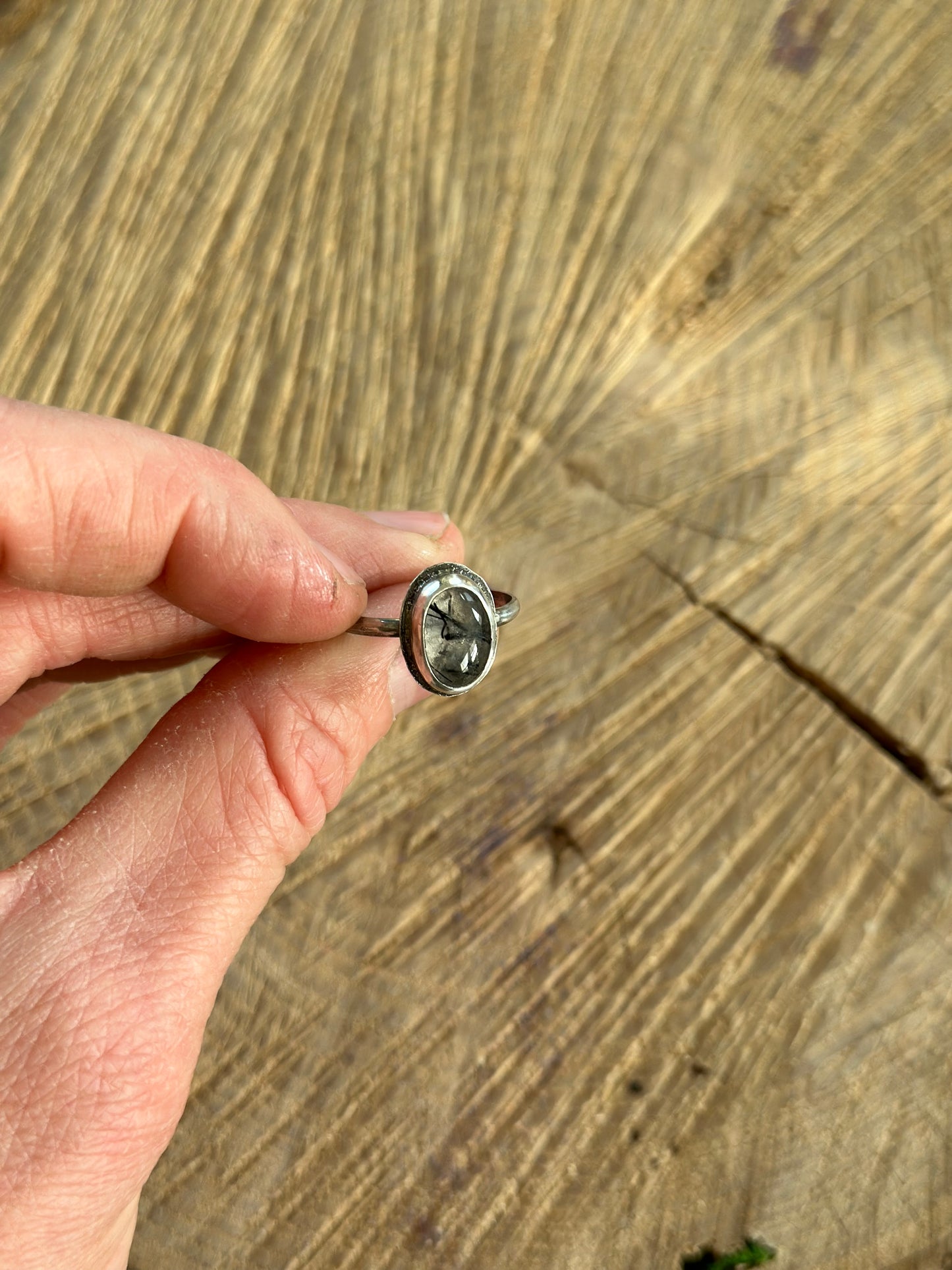 Rutilated Quartz Stacker Ring