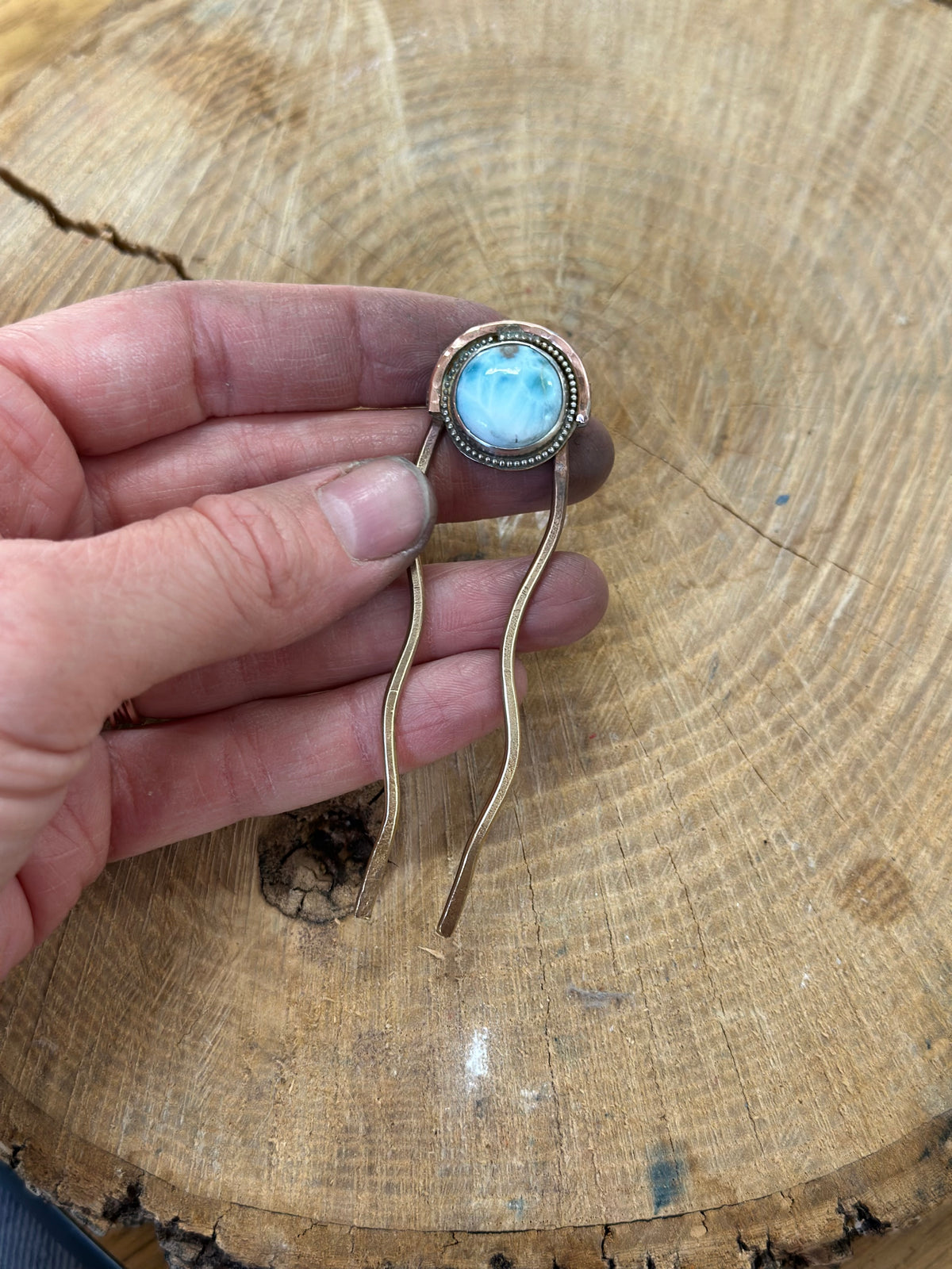 Larimar Hair Pin