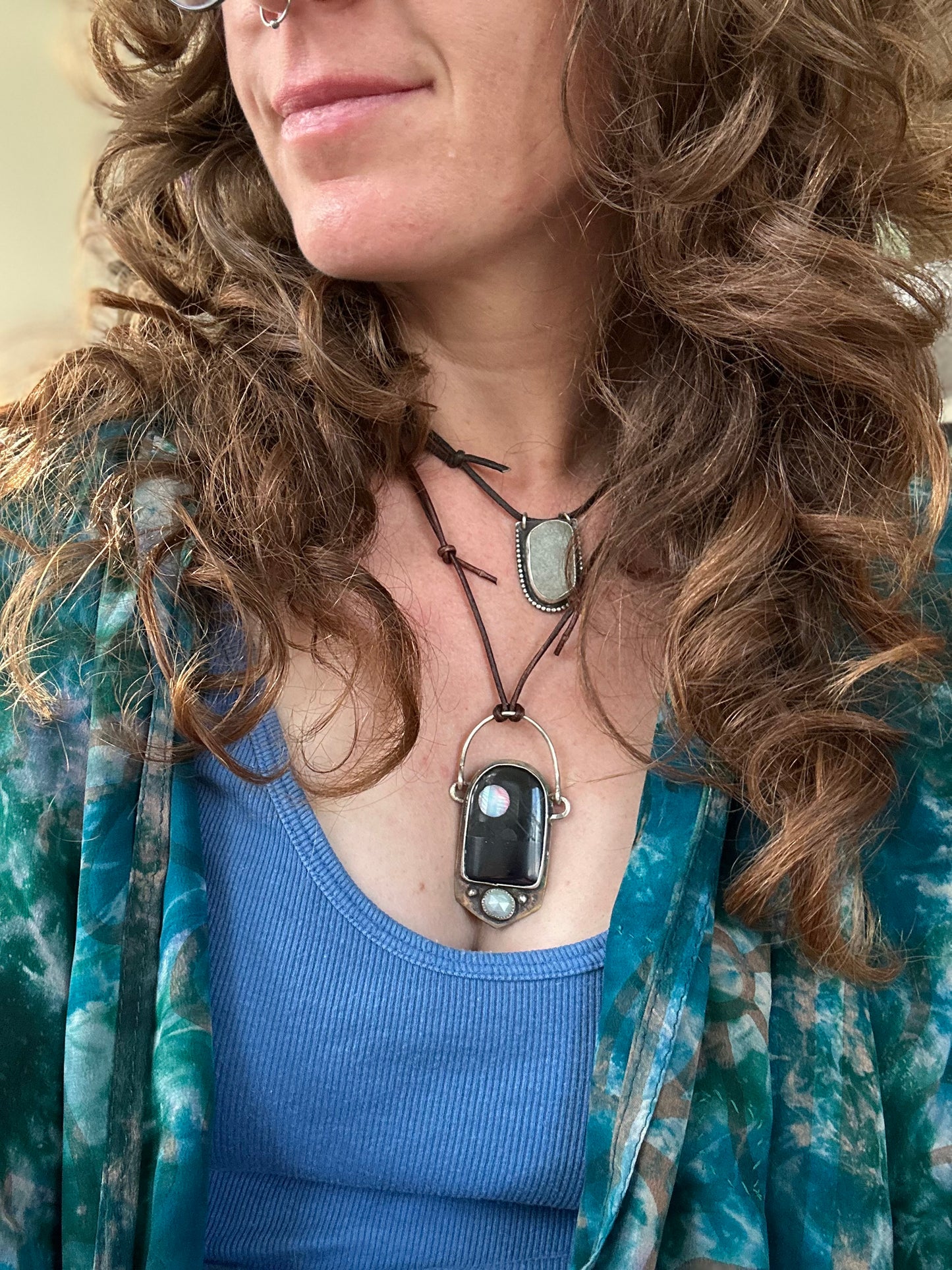 Mixed Metal Moonlight Pendant