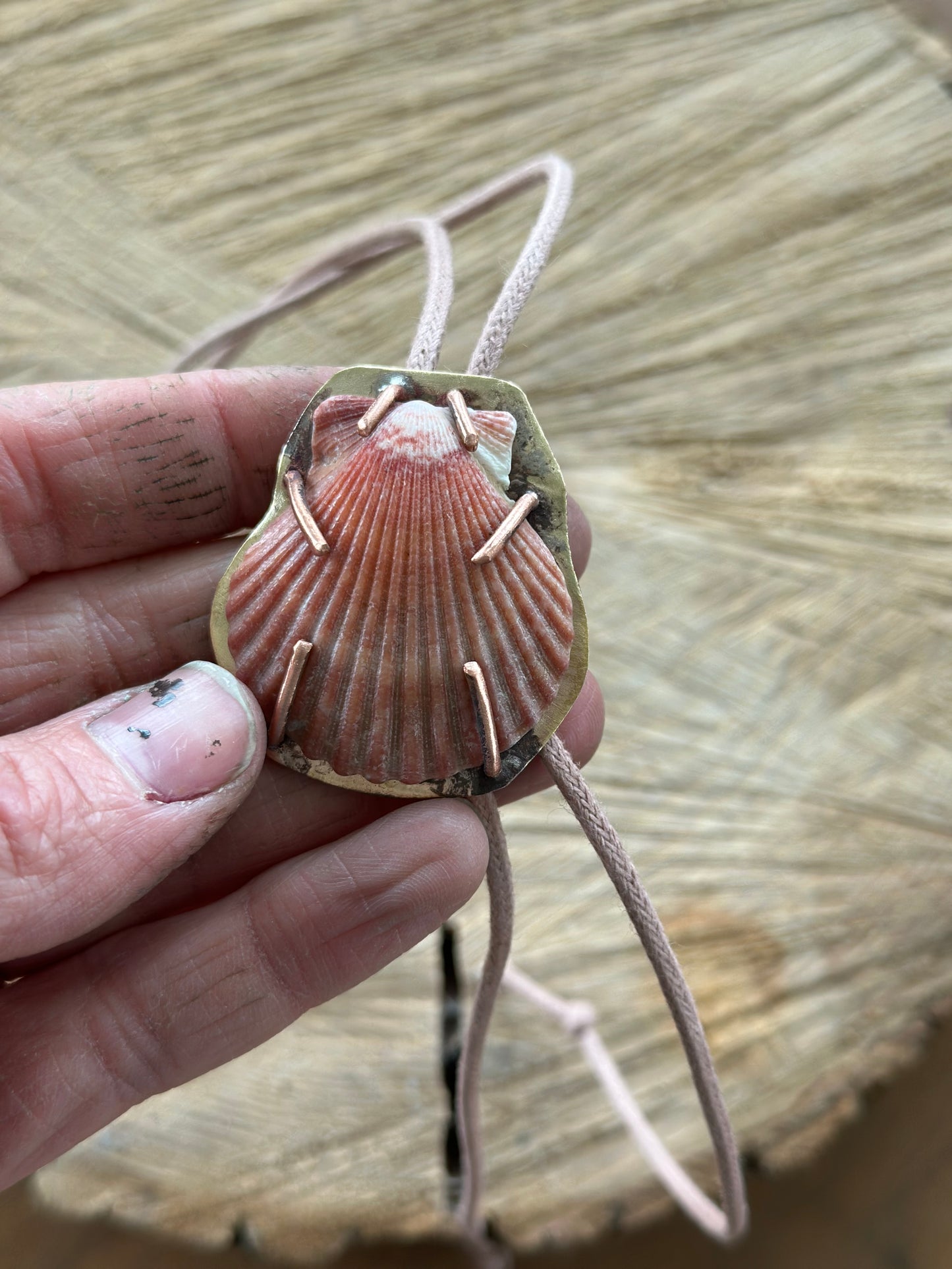 Scallop Bolo Necklace