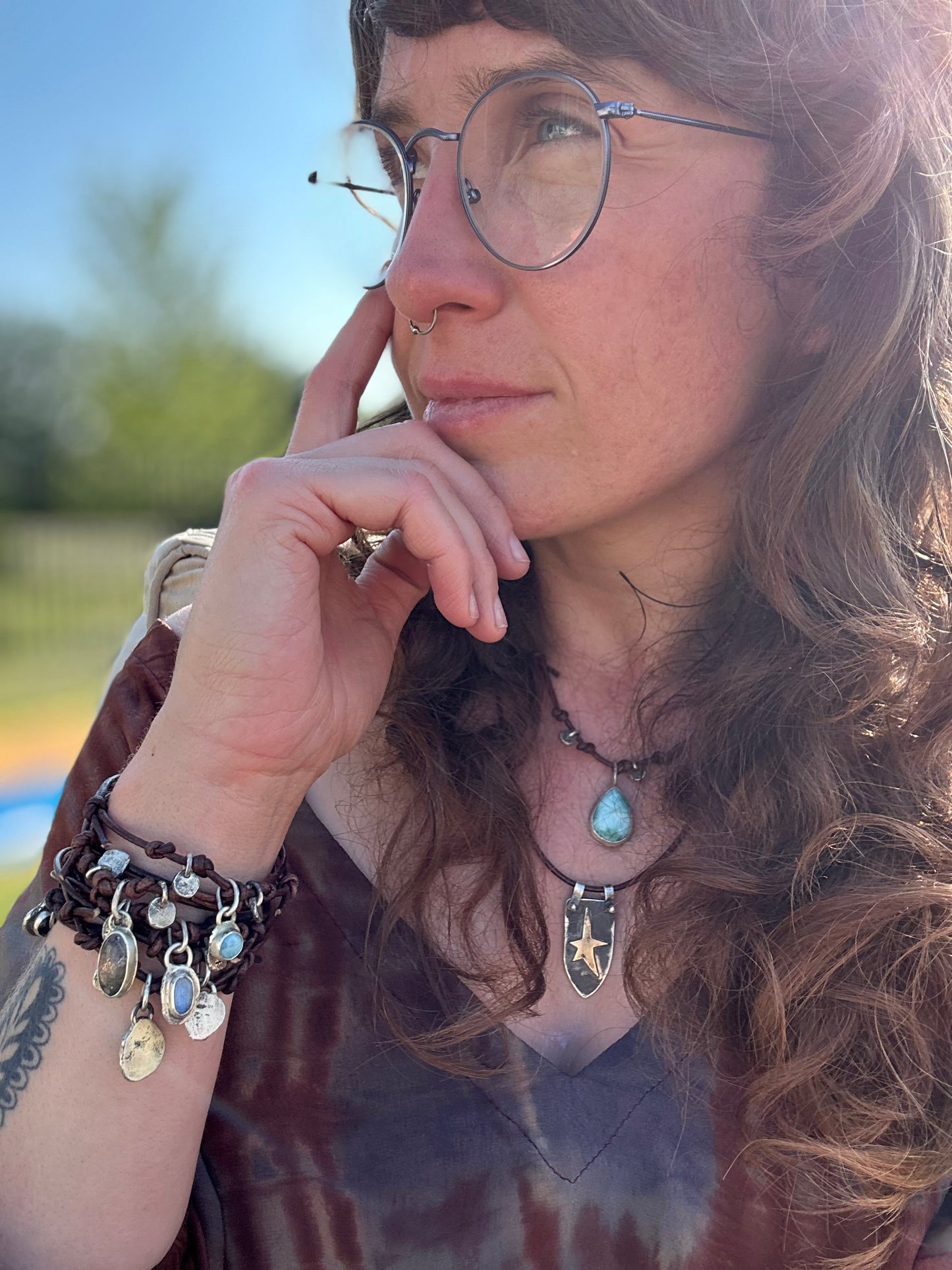 Garnet Layering Bracelet