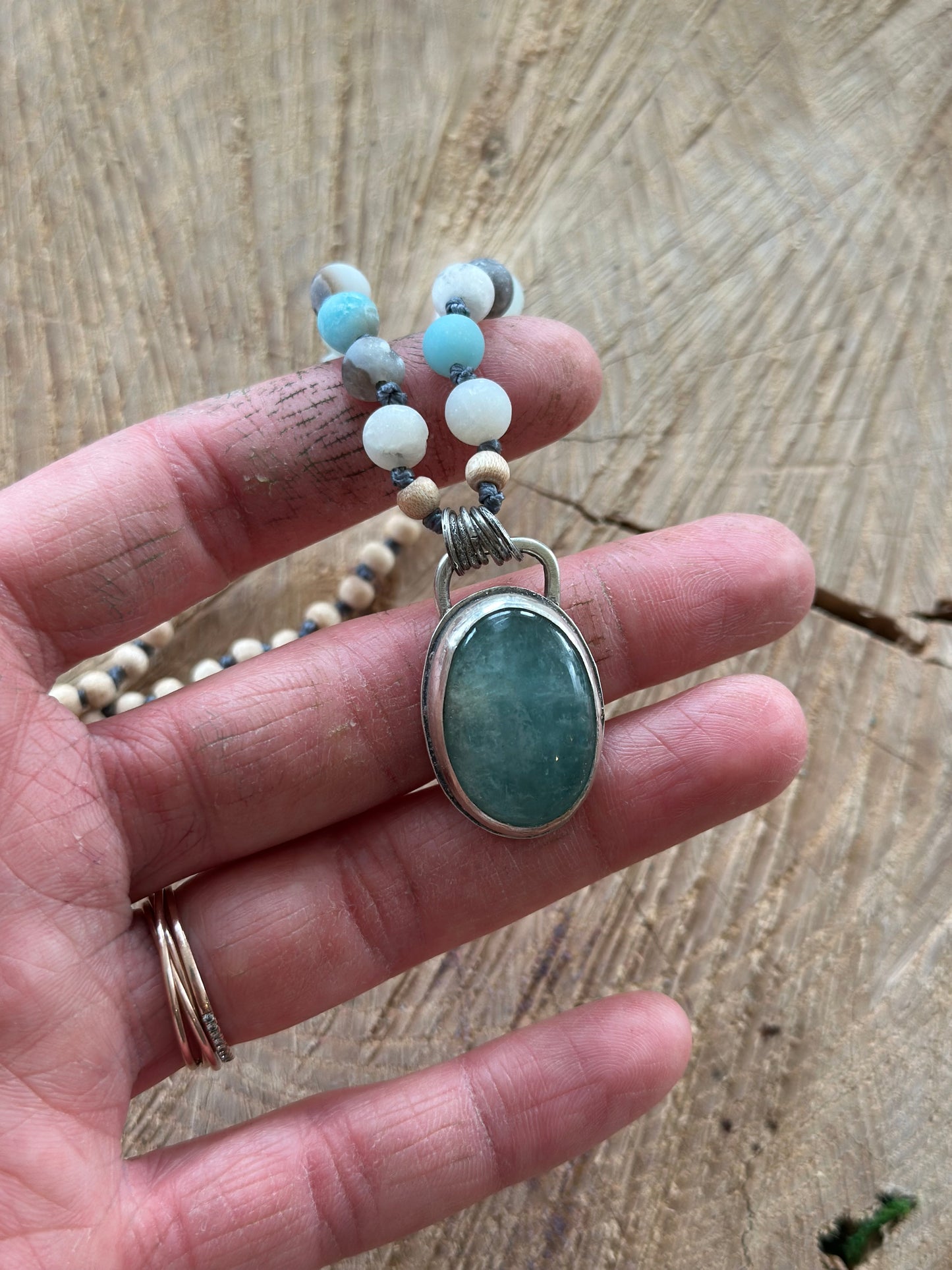 Beach Find Aquamarine Necklace