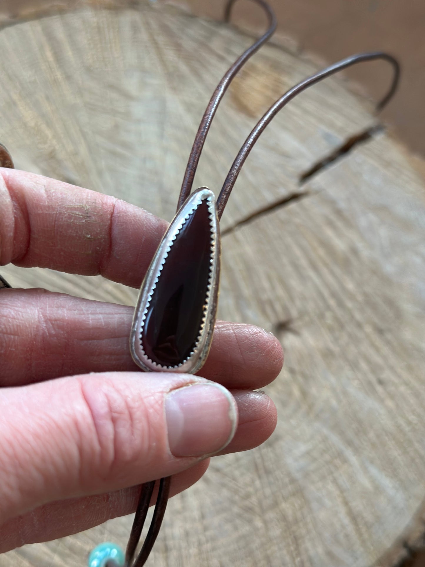 Agate slide necklace