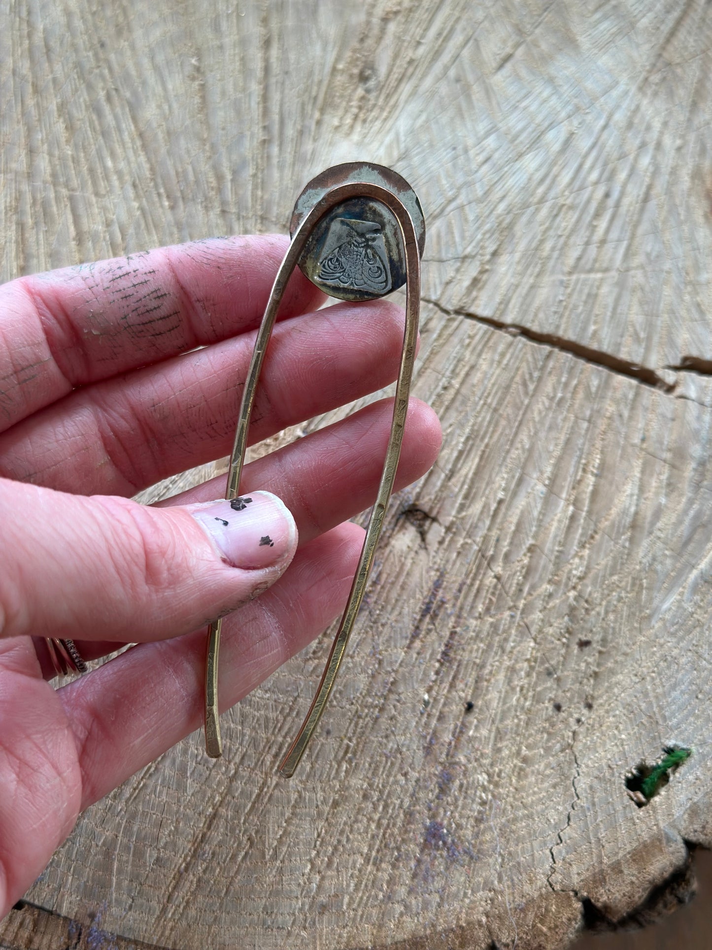 Moonstone hair pin