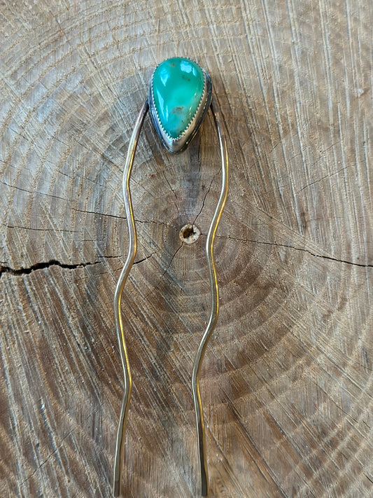 Chrysoprase Hair Pin