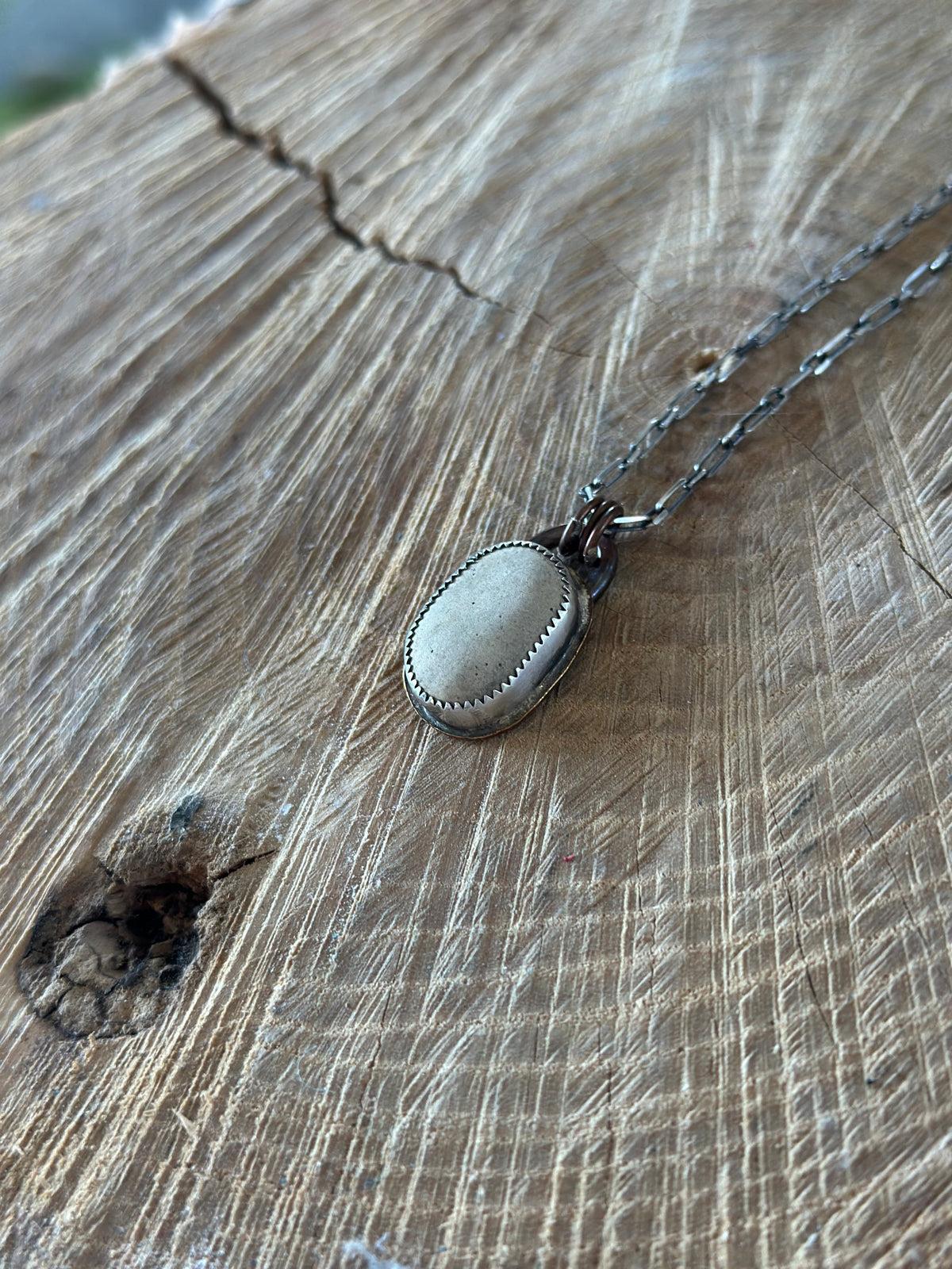 Pebble Mixed Metal Necklace