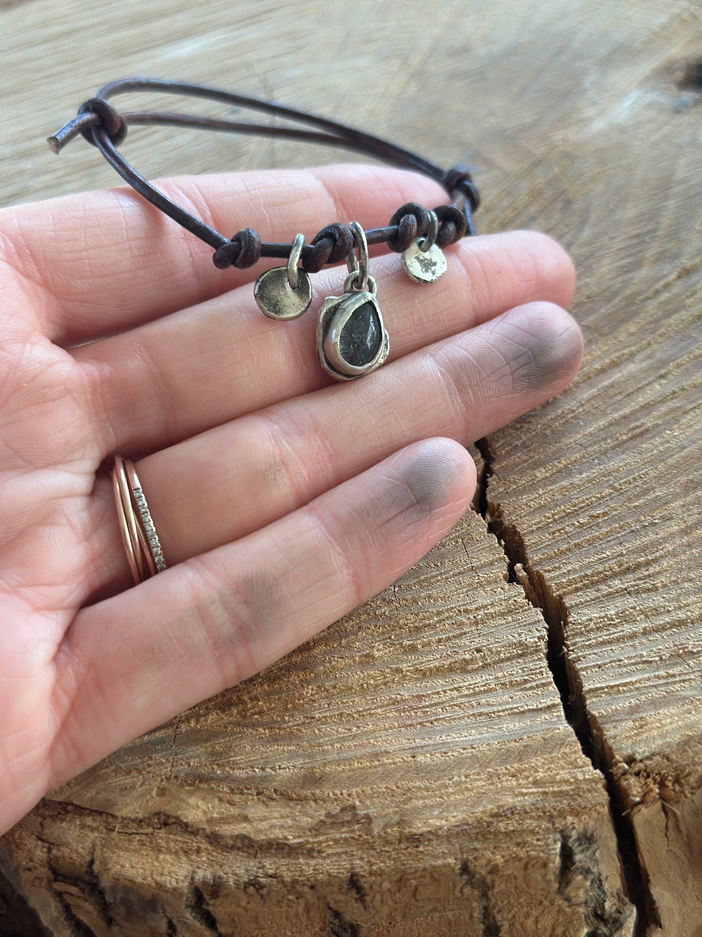 Rutilated Quartz Layering Bracelet