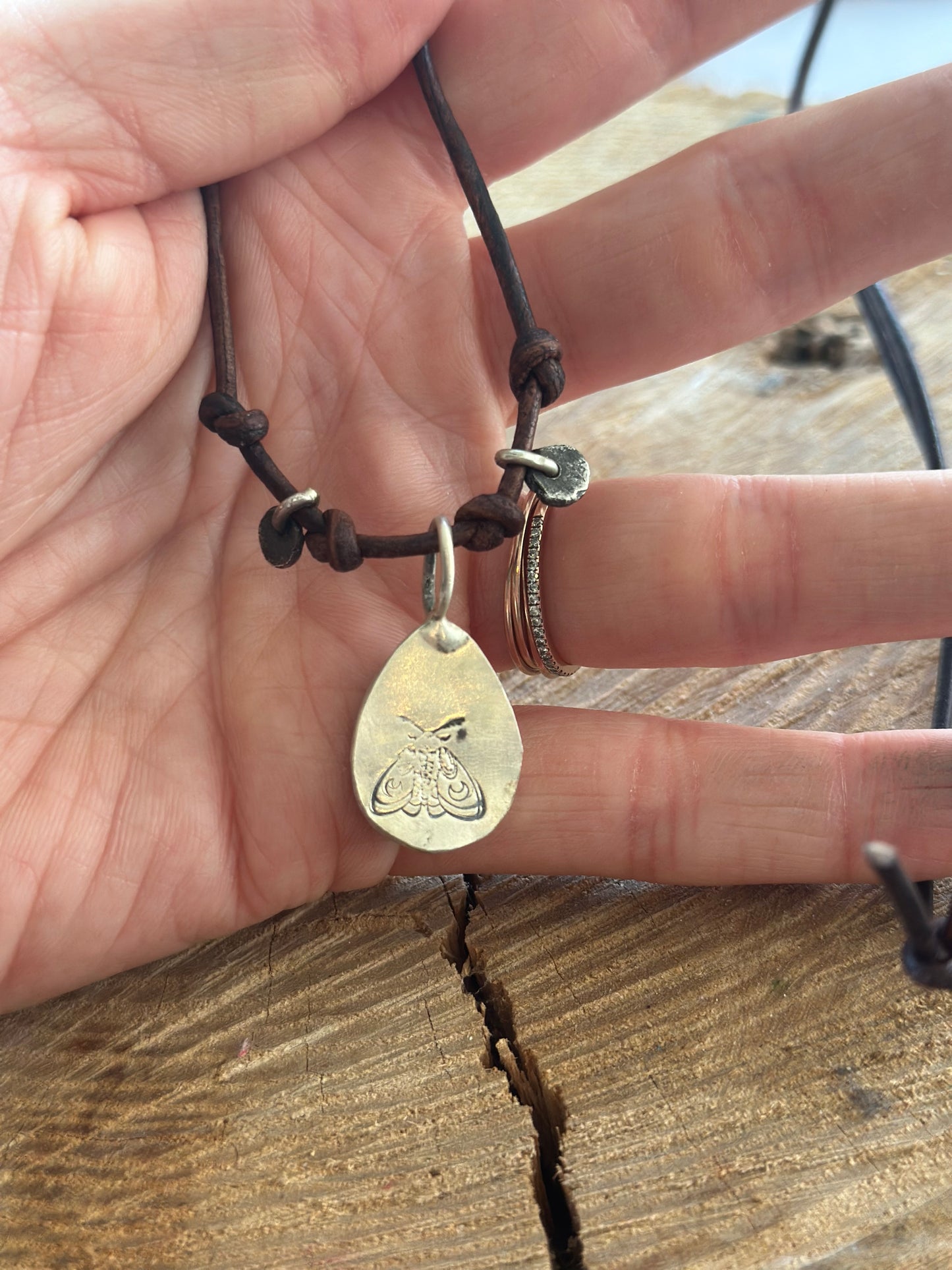 Larimar and Sterling Charm Necklace