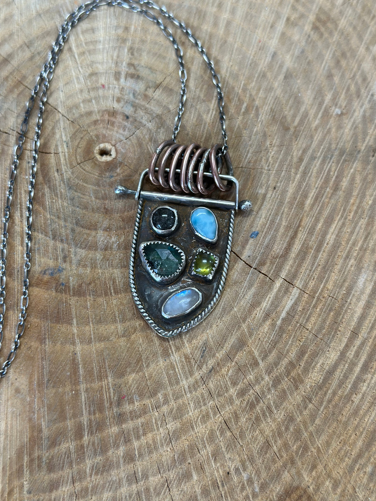 Mosaic Mixed Metal Necklace