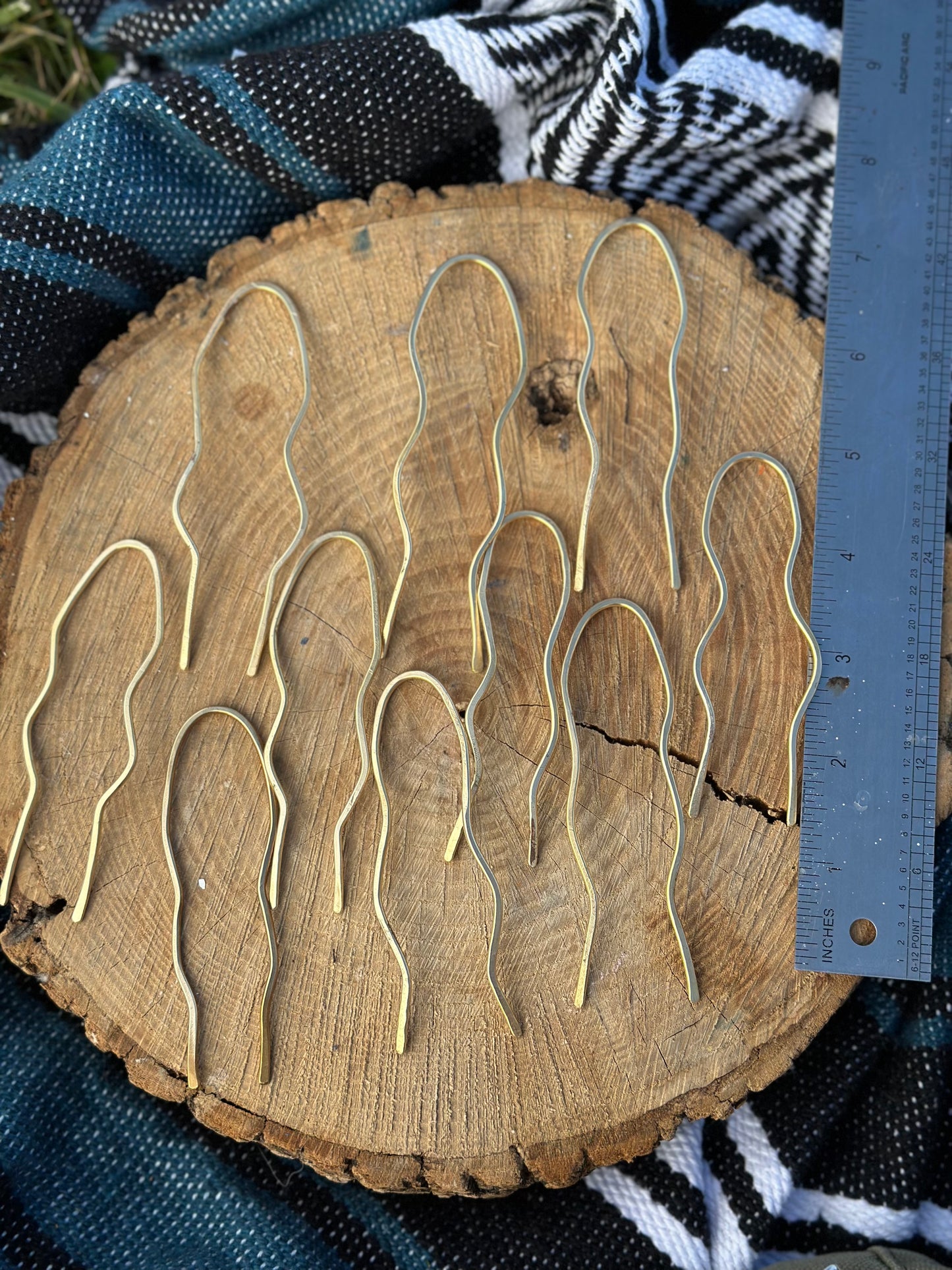 Classic Lightweight Large Brass Hair Pin