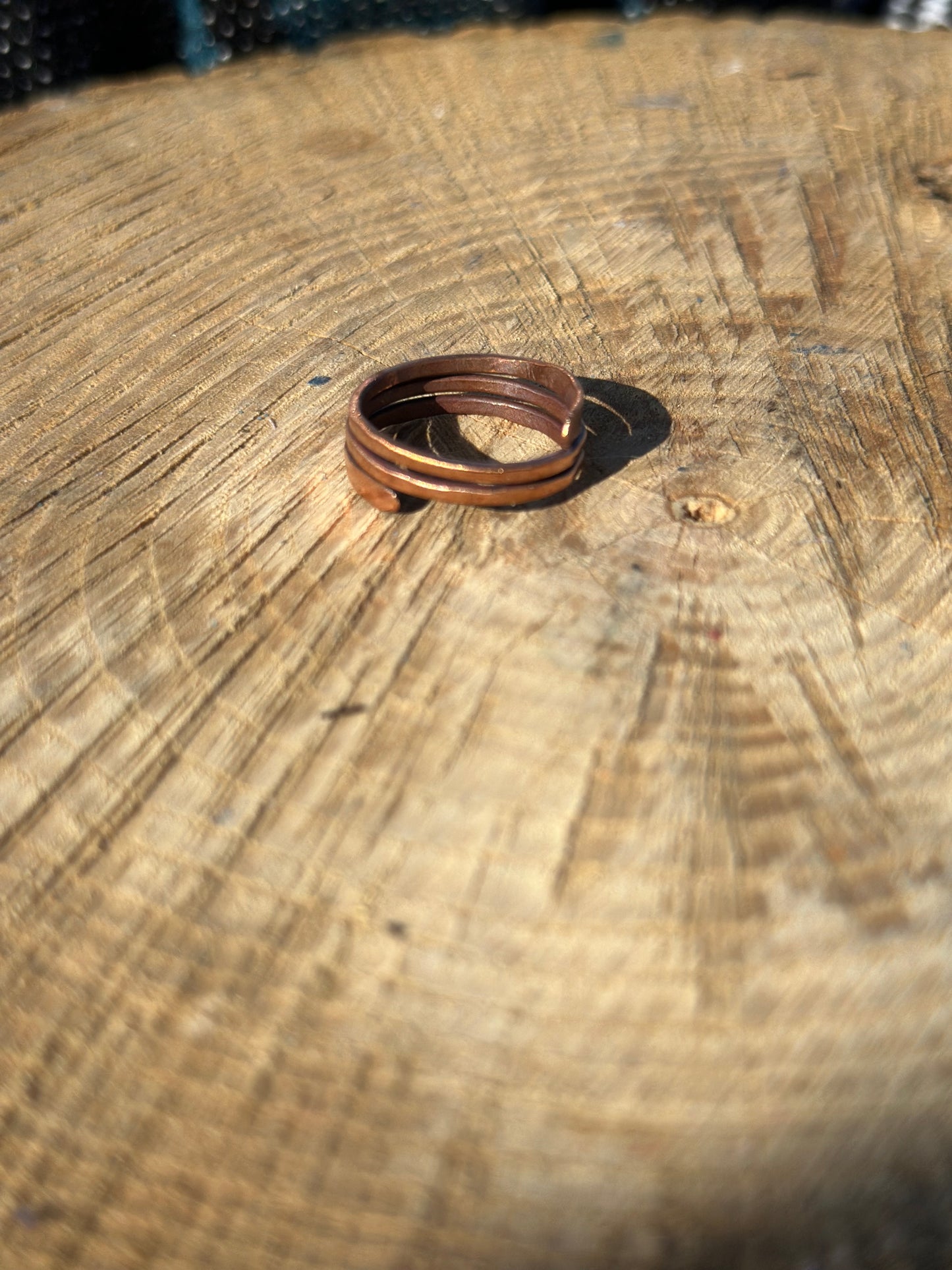 Adjustable Copper Ring Size 8