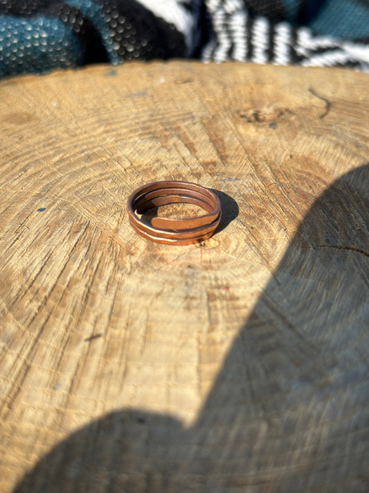 Adjustable Copper Ring Size 8