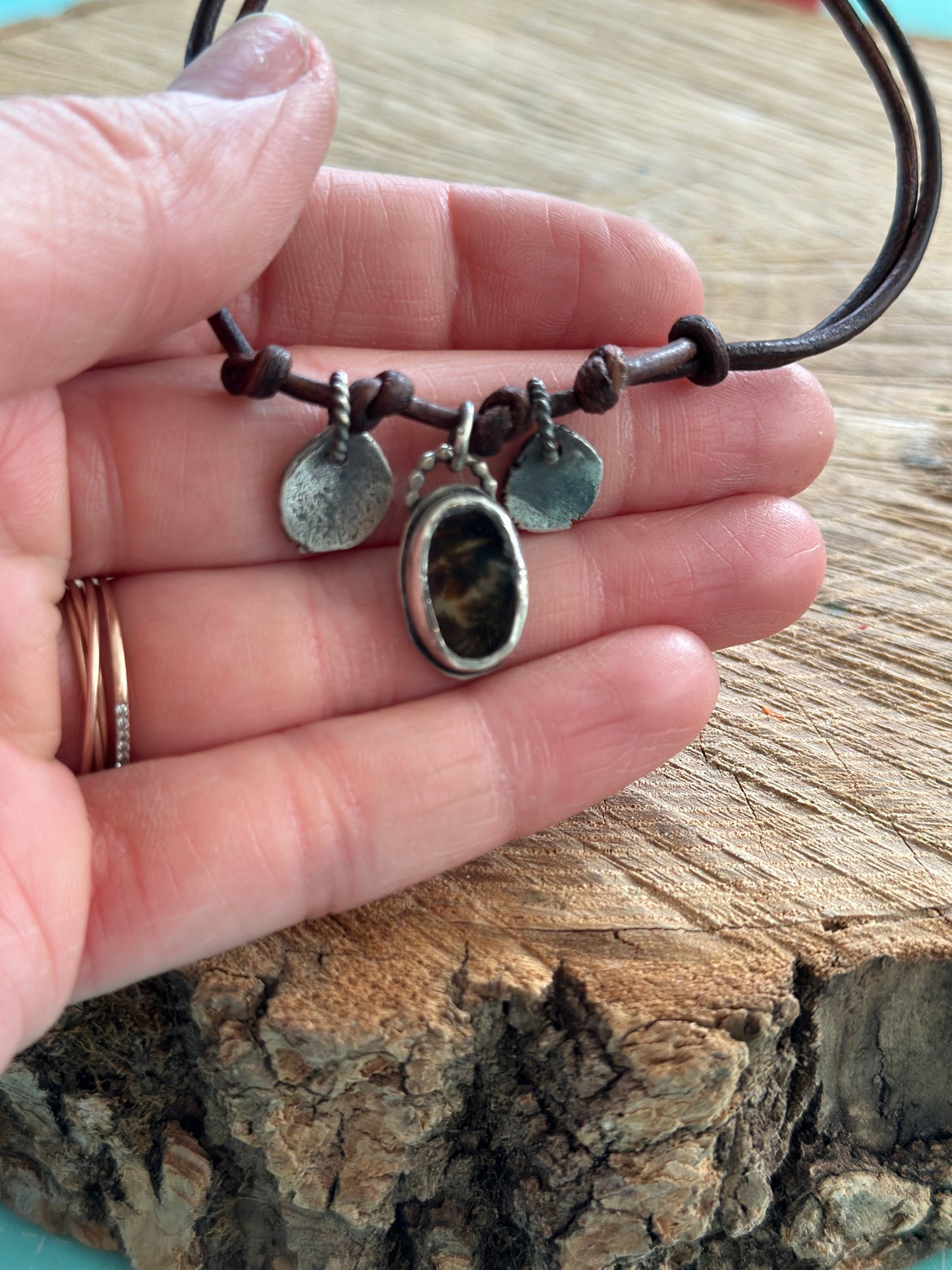 Dendritic Agate Stacking Bracelet