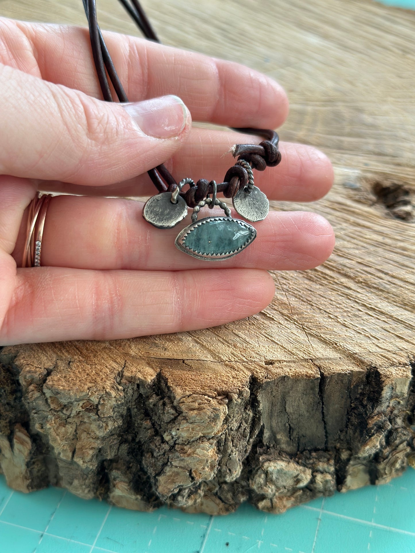 Aquamarine Stacking Bracelet