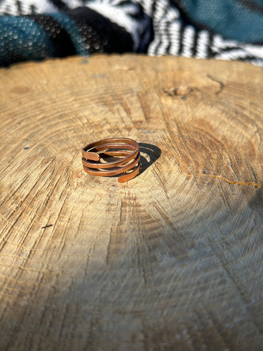 Adjustable Copper Ring Size 7.75