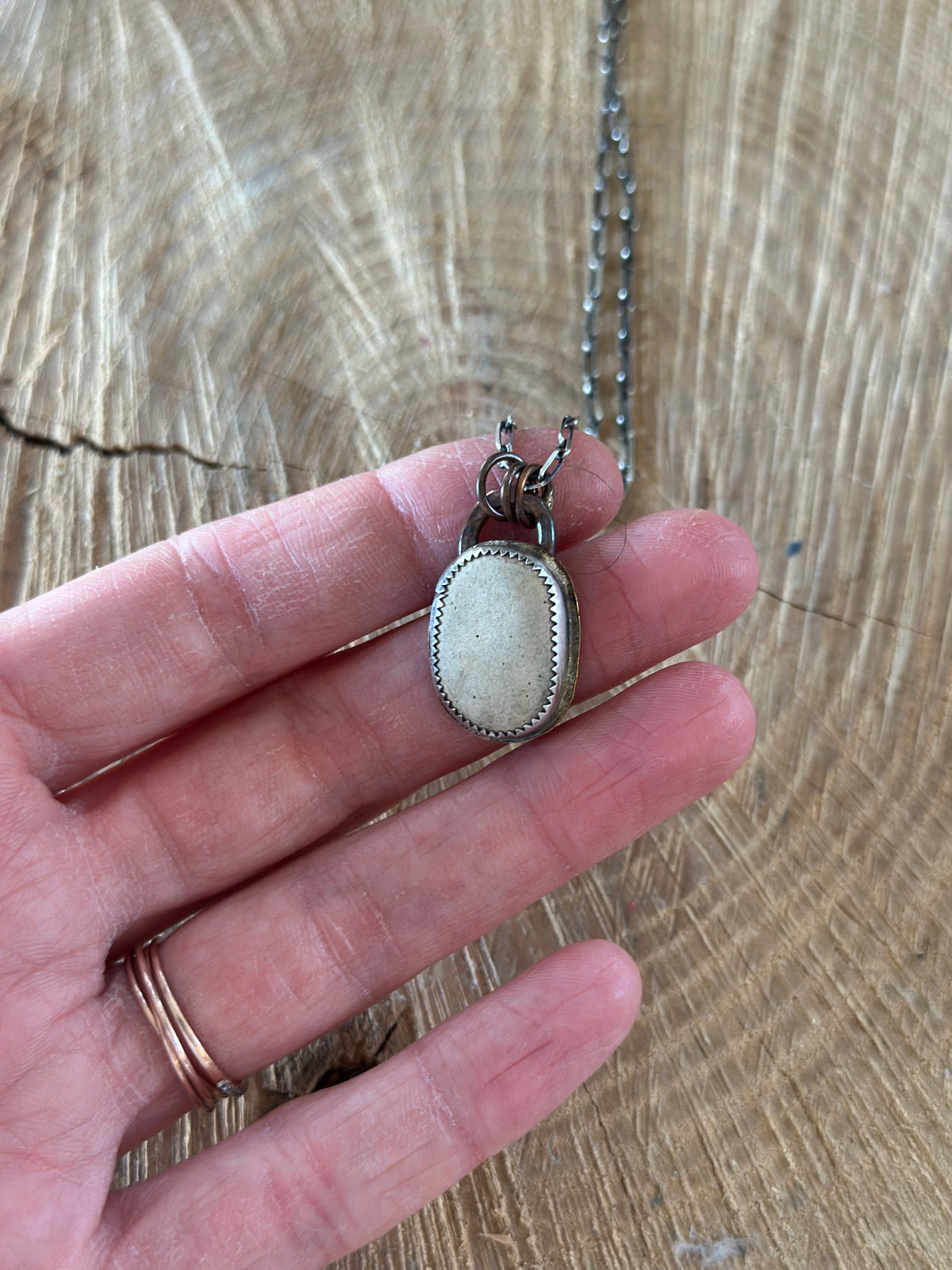 Pebble Mixed Metal Necklace