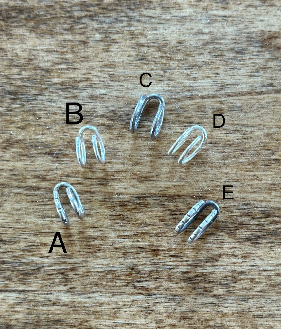 Sterling silver double nose cuff