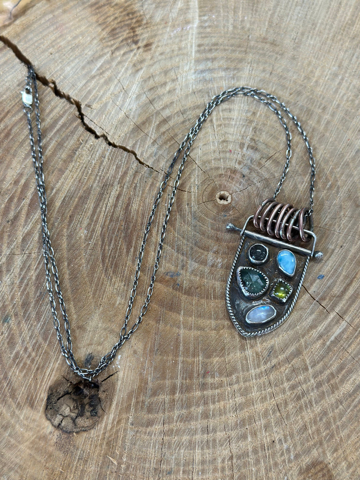 Mosaic Mixed Metal Necklace