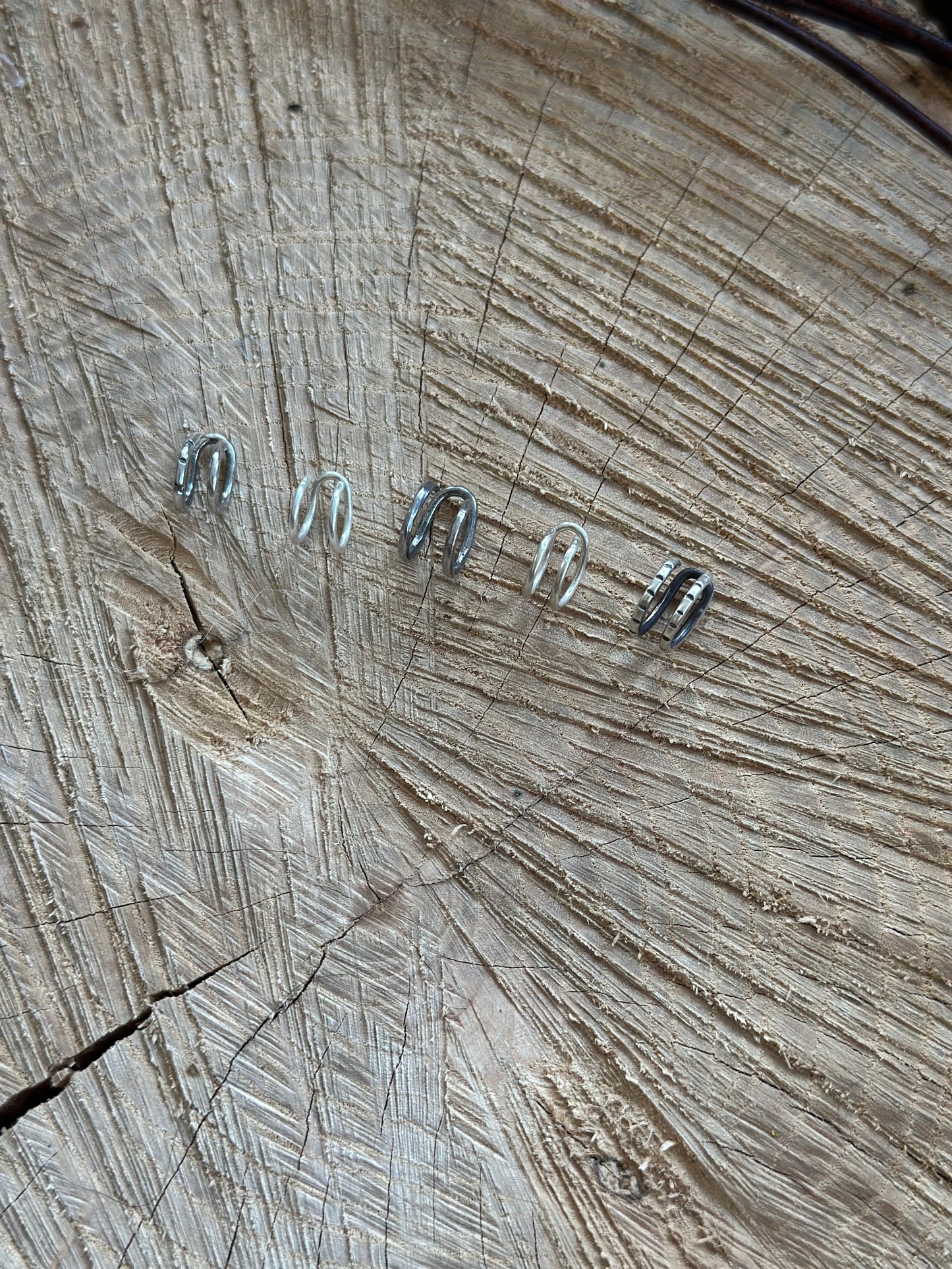 Sterling silver double nose cuff