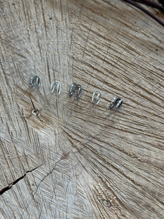 Sterling silver double nose cuff