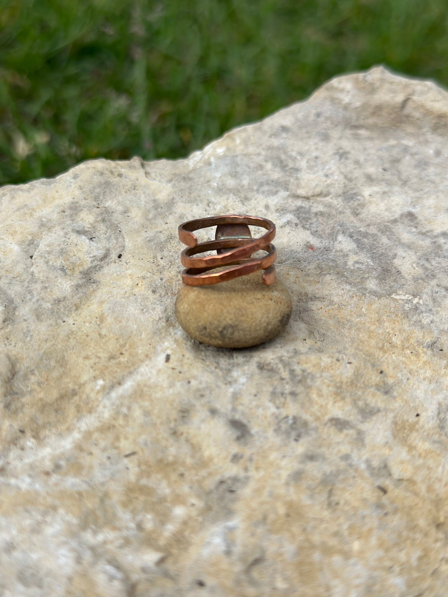 Turquoise Adjustable Mixed Metal Ring