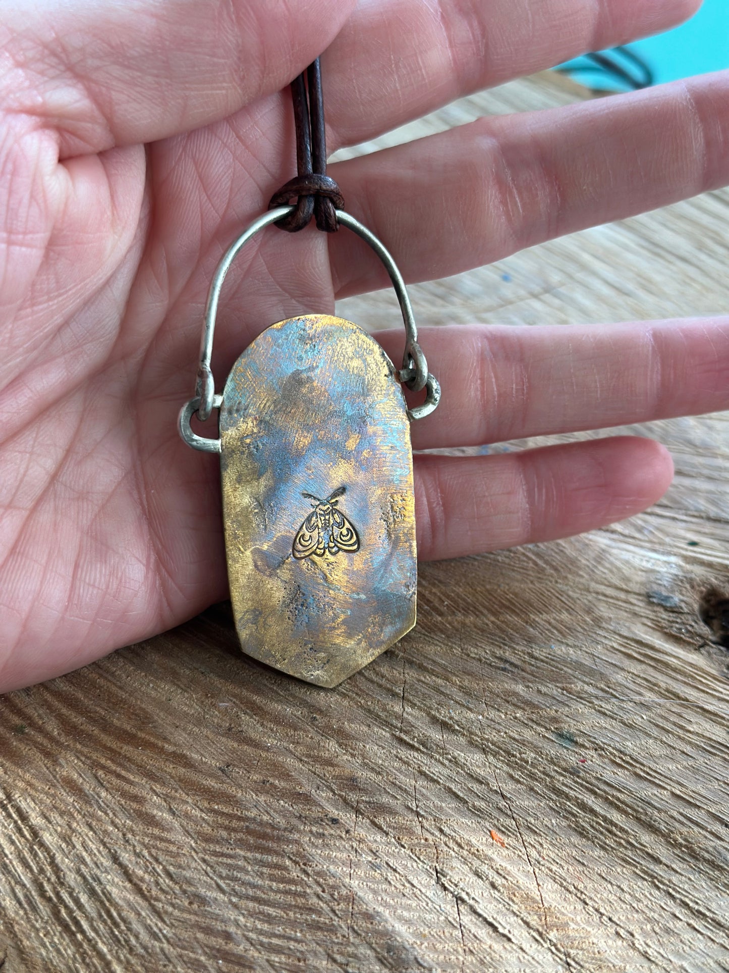 Mixed Metal Moonlight Pendant