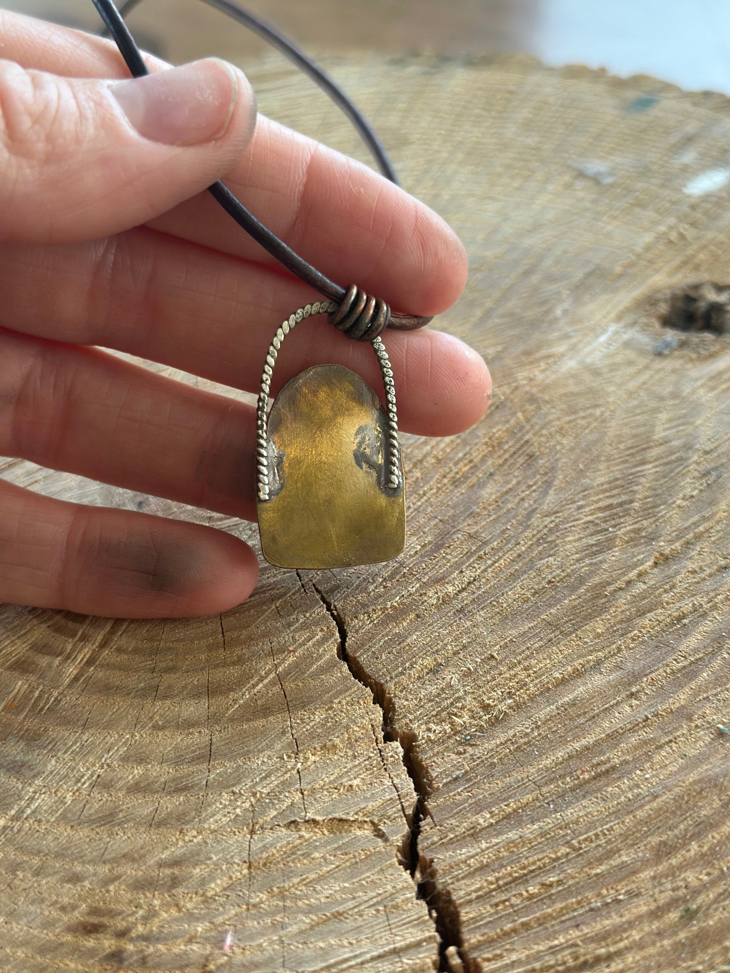 Mixed Metal Folksy Star Necklace
