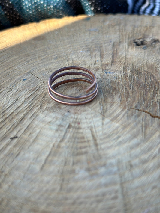 Adjustable Copper Ring Size 13.25