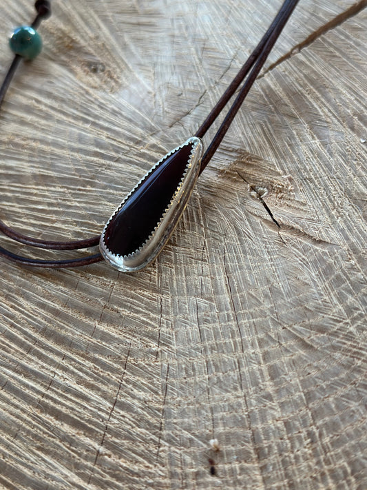 Agate slide necklace