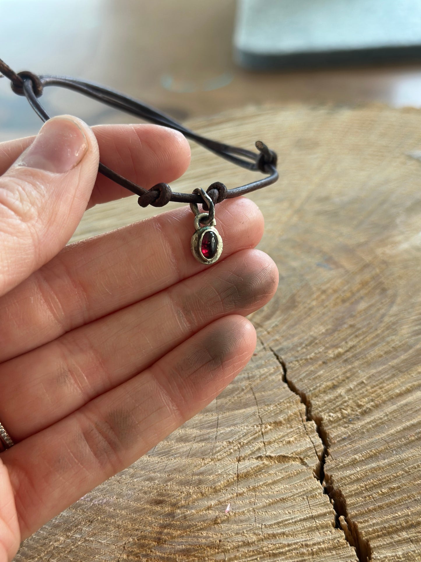 Garnet Layering Bracelet