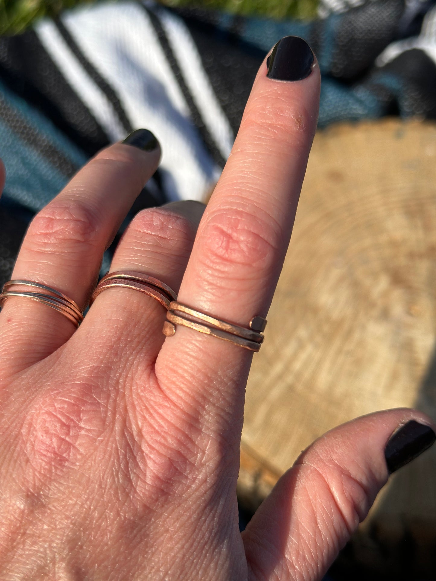 Adjustable Copper Ring Size 8