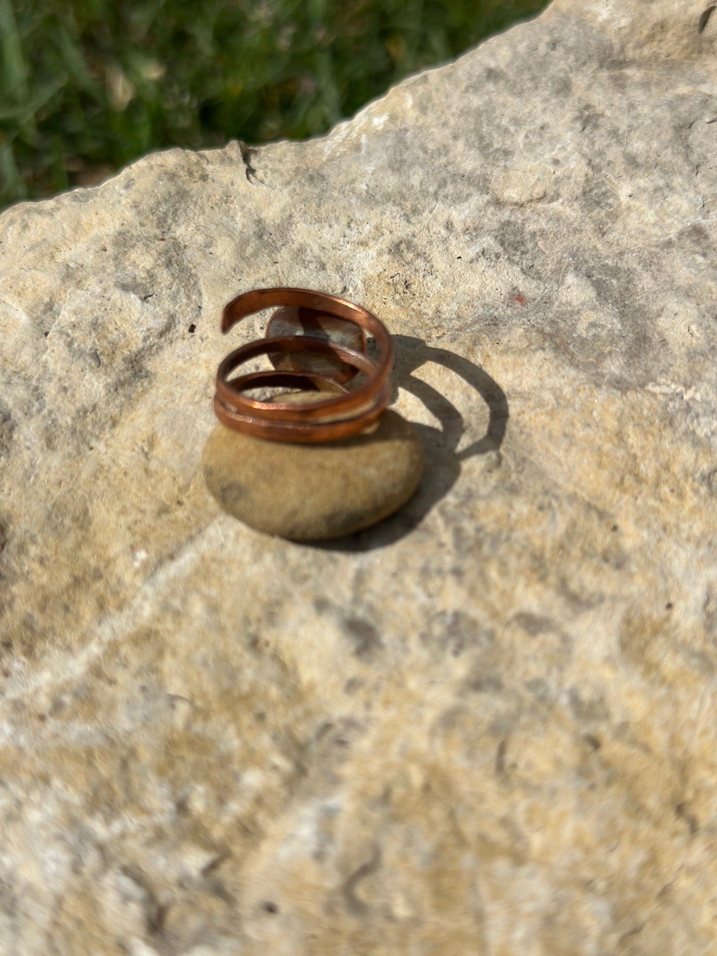 Rutilated Quartz Adjustable Mixed Metal Ring