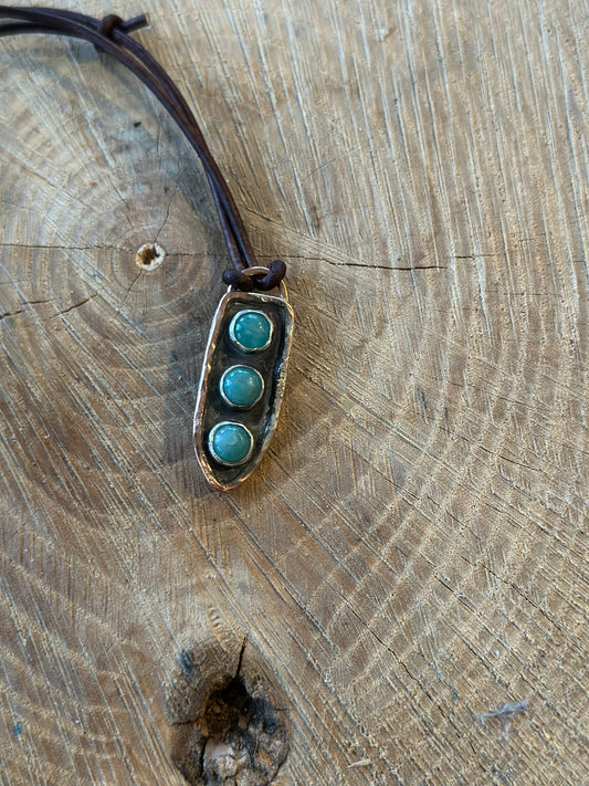 Amazonite Trio Pendant Necklace