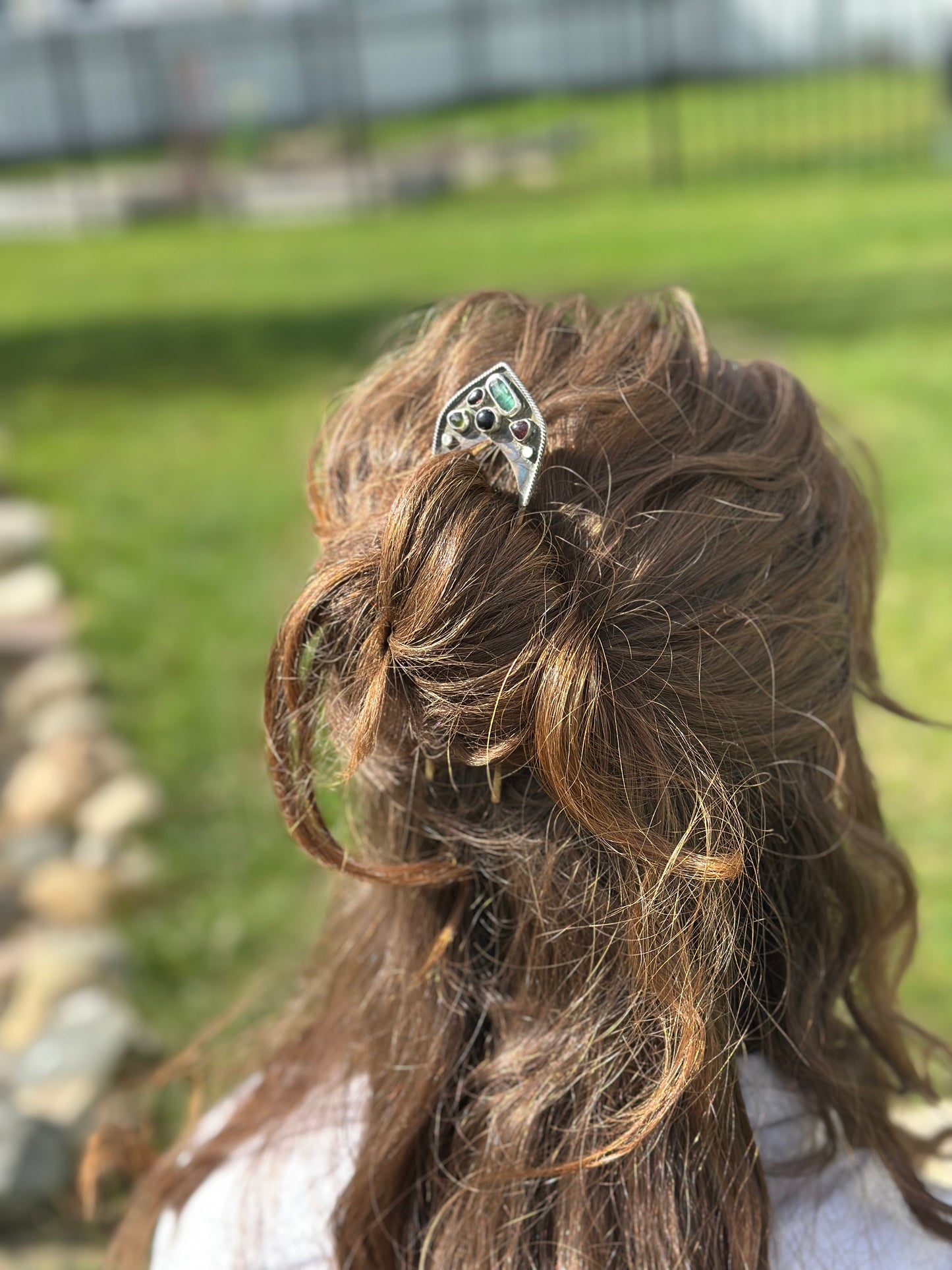 Mosaic Statement Hair Pin