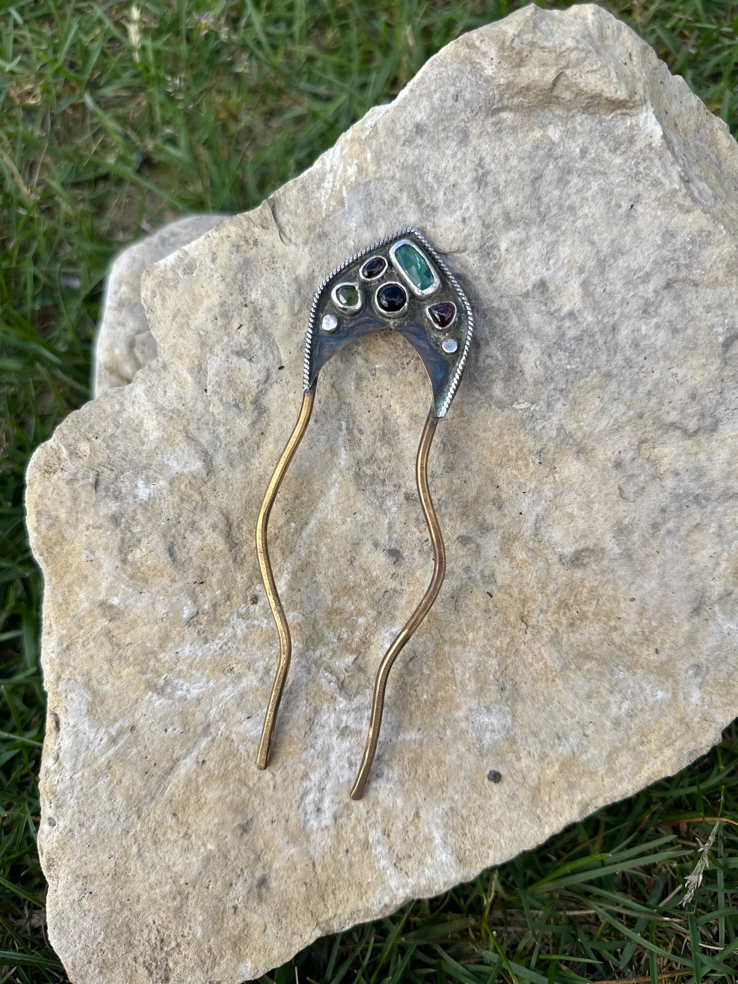 Mosaic Statement Hair Pin