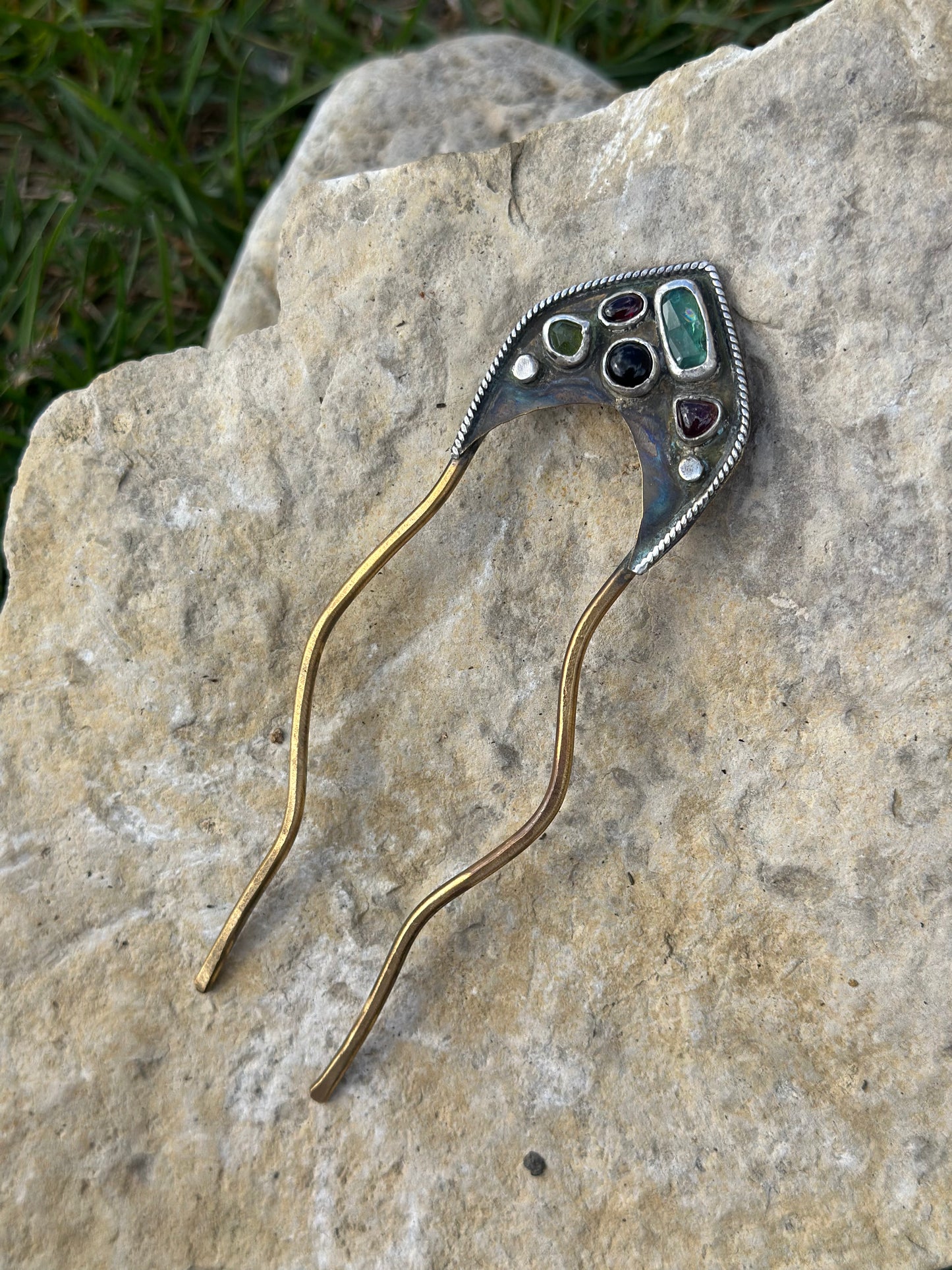 Mosaic Statement Hair Pin