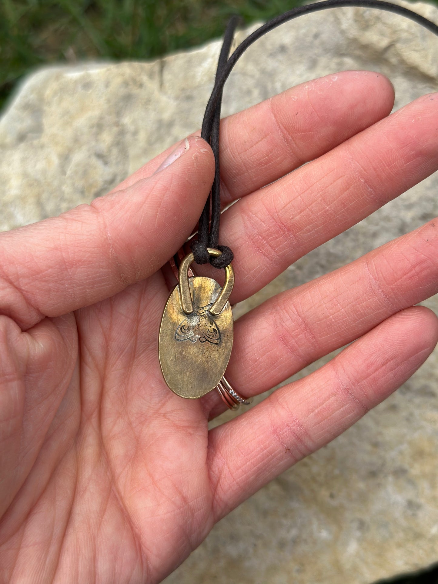 Larimar Mixed Metal Pendant