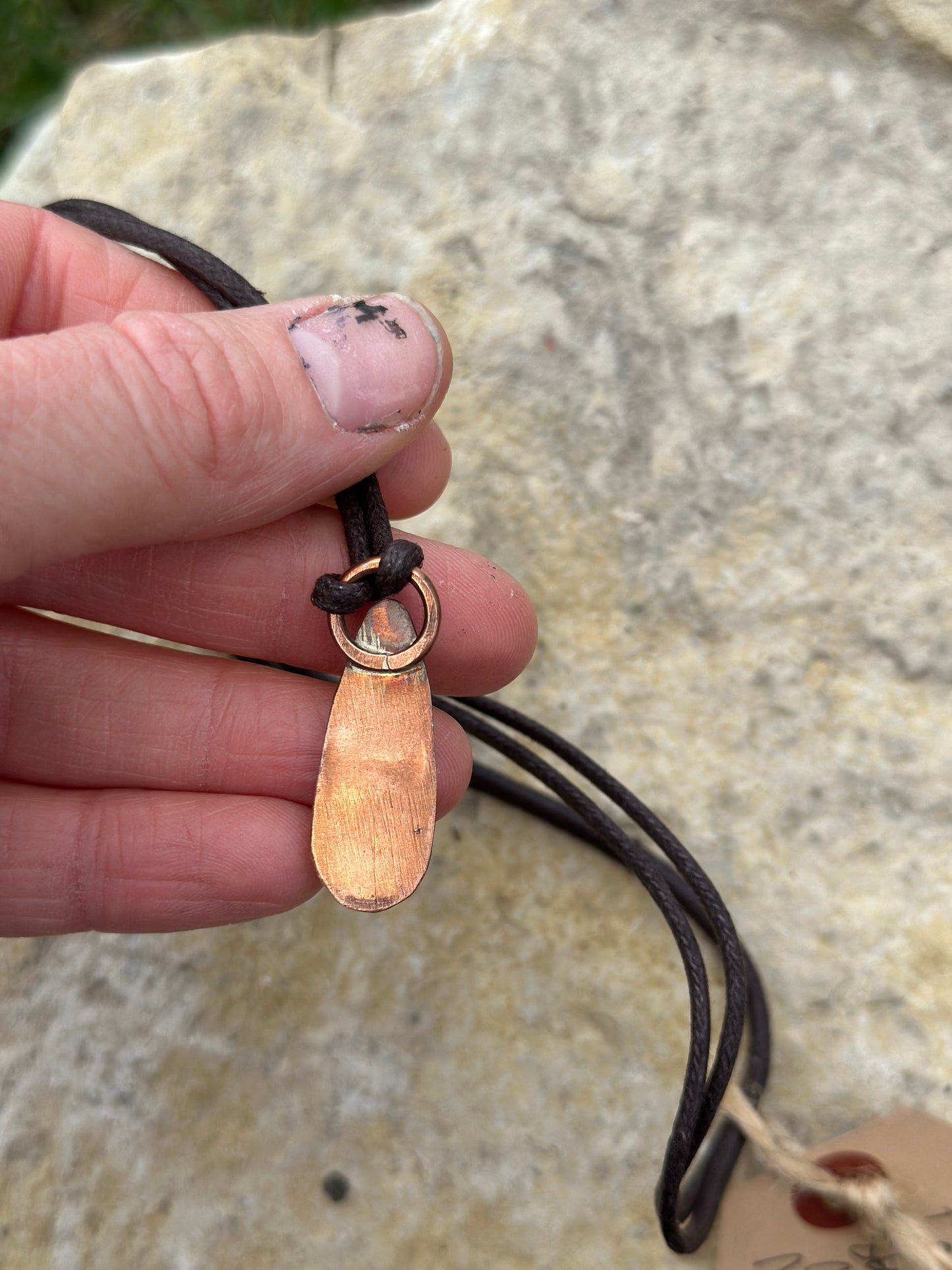 Mixed Metal Moonstone Pendant