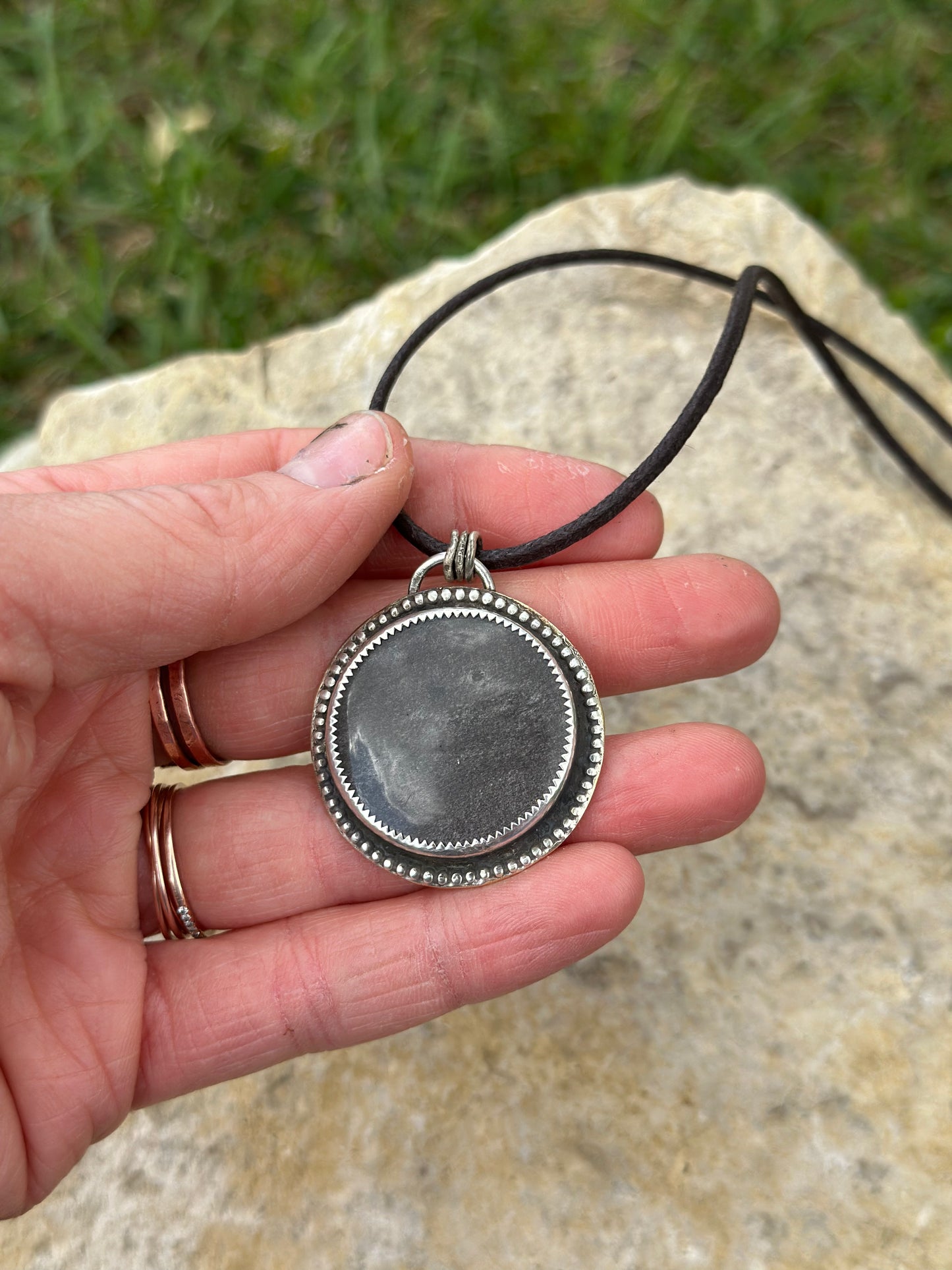 Silver Sheen Obsidian Mixed Metal Necklace